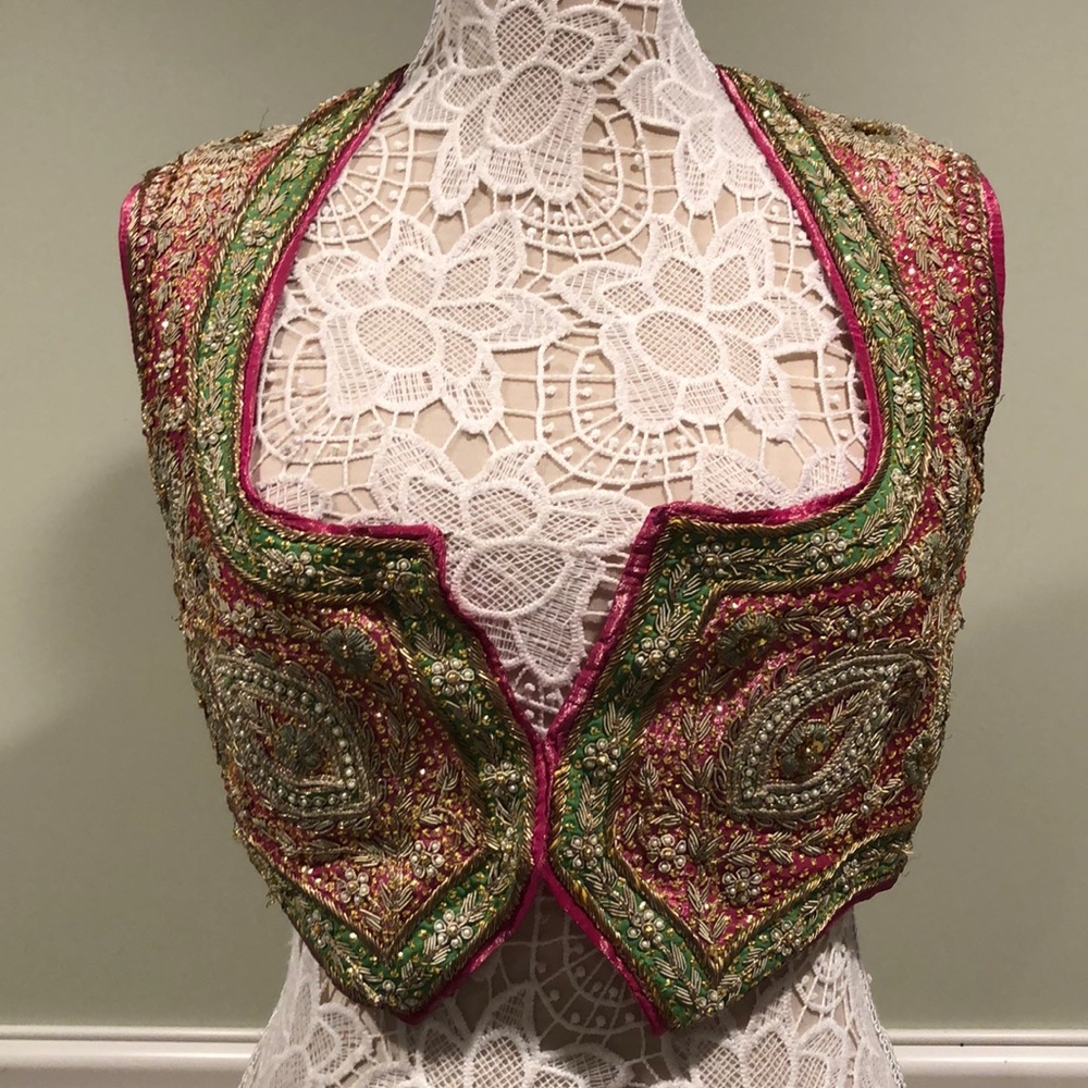 Stunning Vintage Beaded Boho Chic Festival Vest